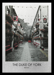 Belfast - Duke of York (Daytime)-50 x 70-Black Box Frame