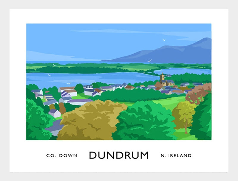 Co Down - Dundrum Frame White 40x30 No Mount