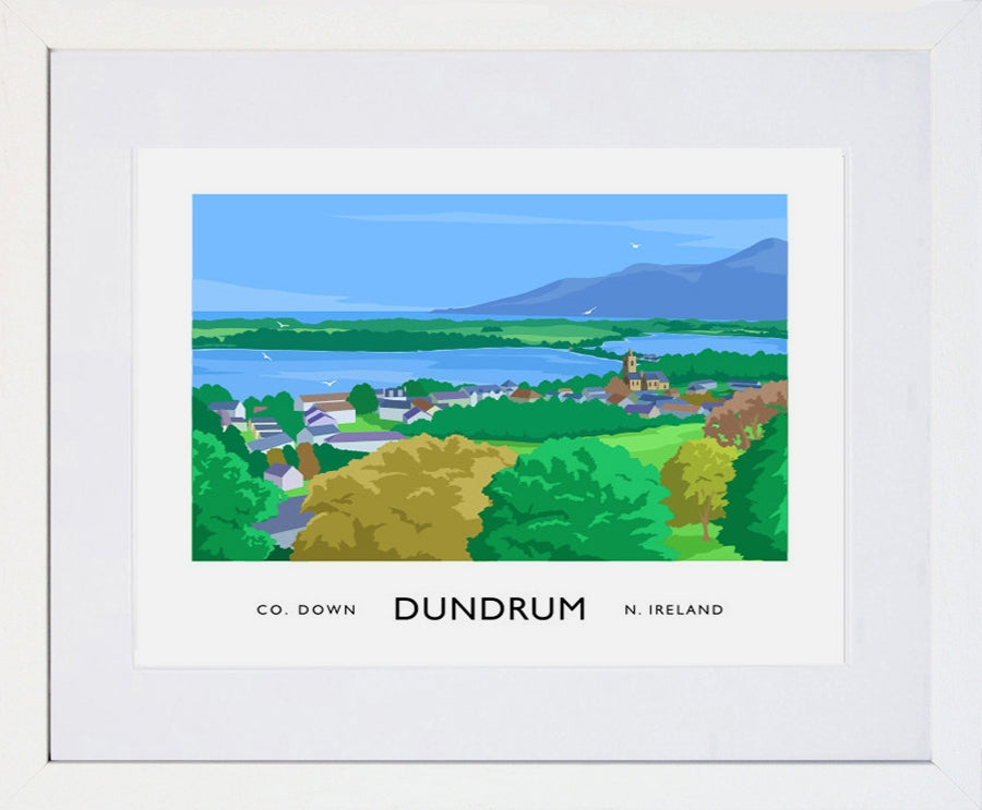Co Down - Dundrum Frame White 40x30 With Mount
