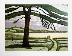 Linocut Print - Co Down Dundrum 88 Unframed