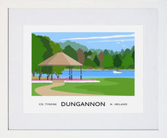 Co Tyrone - Dungannon Frame White 40x30 With Mount