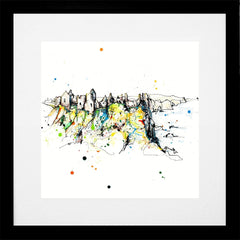 Print Open Edition Landscapes - Dunluce Castle-30 x 30-Black Box Frame (With Mount)