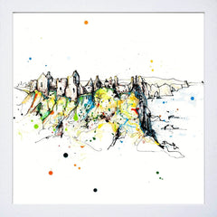 Print Open Edition Landscapes - Dunluce Castle-30 x 30-White Box Frame (No Mount)