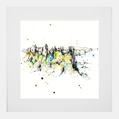 Print Open Edition Landscapes - Dunluce Castle-30 x 30-White Box Frame (With Mount)