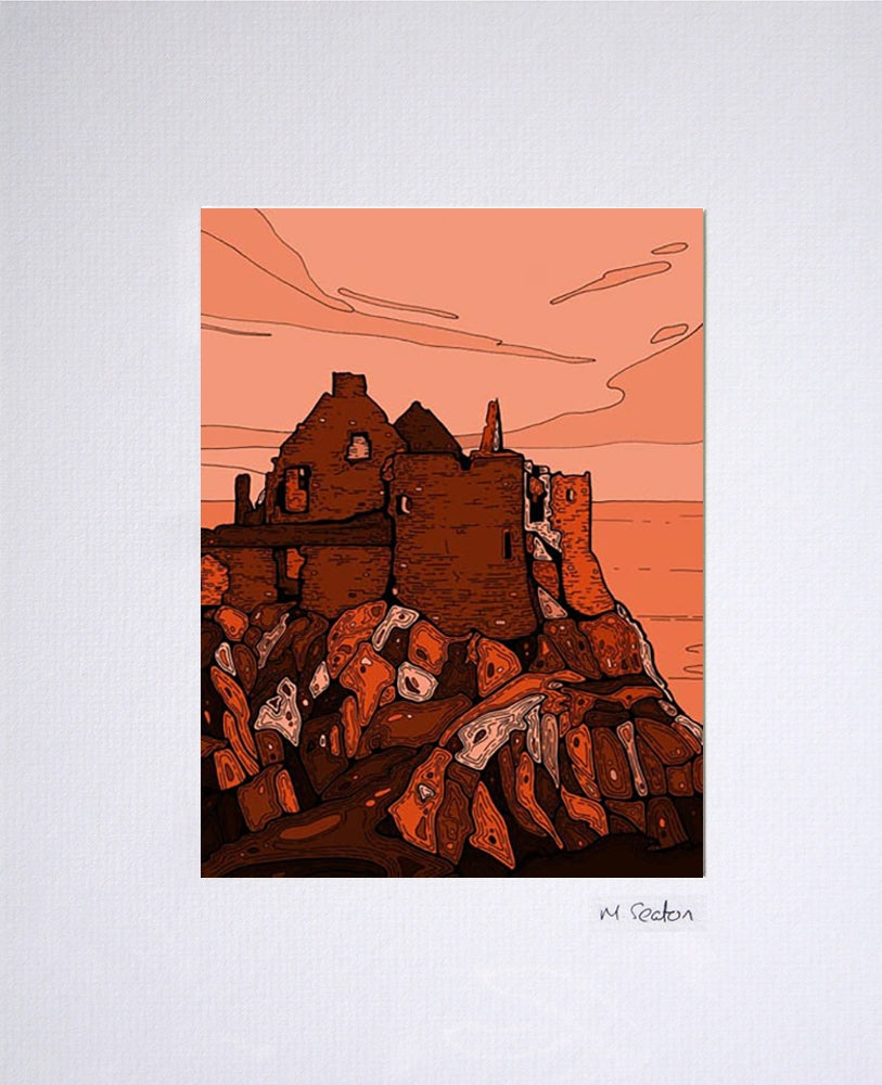 Dunluce Castle (Red) (UF) 16x11.5