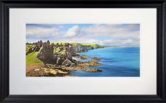 Co Antrim - Dunluce Castle to Portrush Frame Black Moulded 71X45