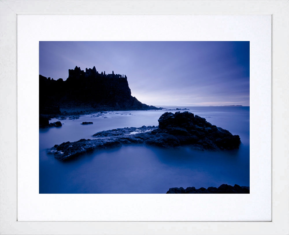 Co Antrim - Dunluce Castle In Blue Frame White