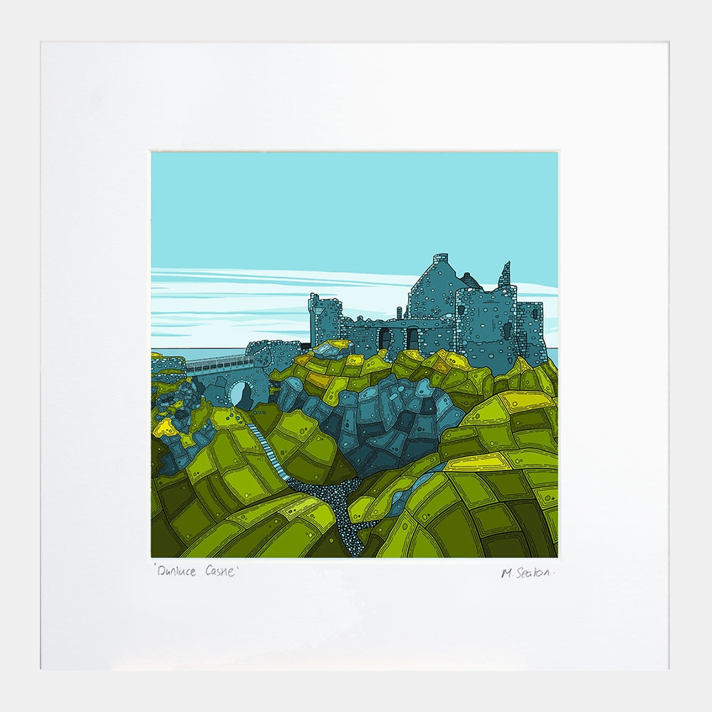 Series 2 - Dunluce Castle - White Box Frame