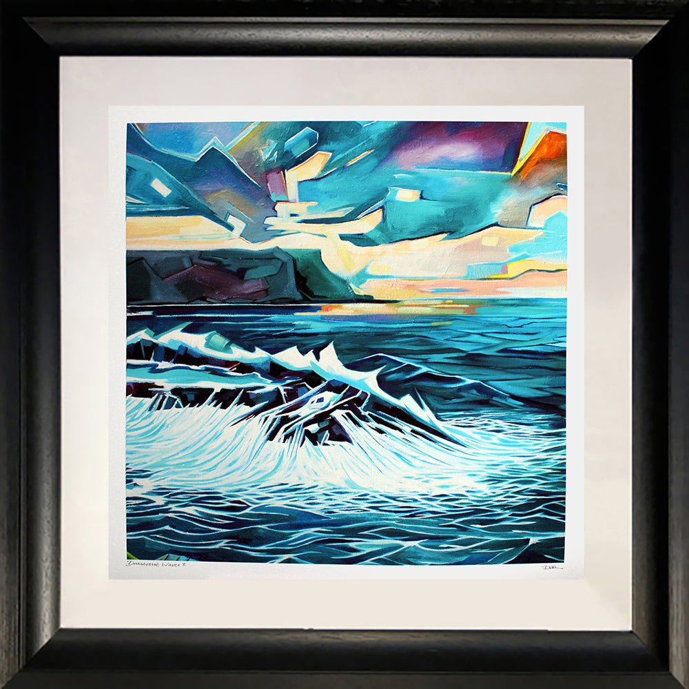 Print - Dunseverick Waves 1 Chunky Black Frame Click & Collect Only