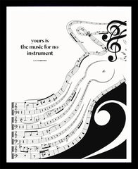 E. E. Cummings - Music Black Box Frame