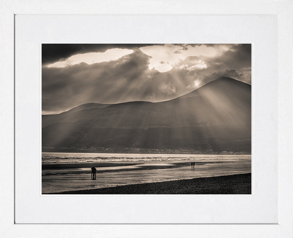 Early Morning at Murlough Bay Frame White