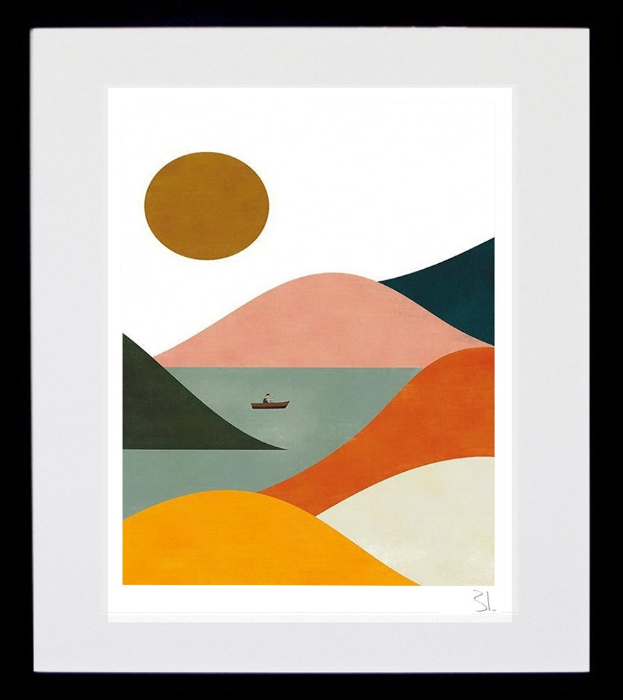 El Barquero-17 x 26-Black Box Frame