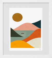 El Barquero-17 x 26-White Box Frame