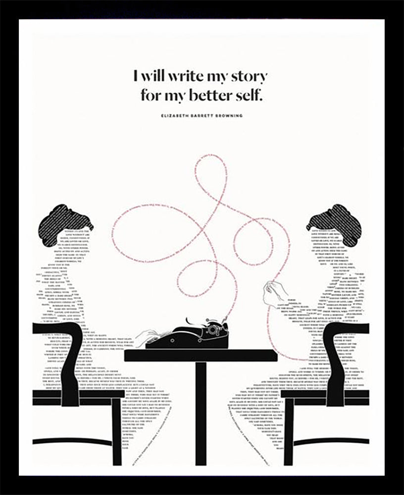 Elizabeth Barrett Browning - I Will Write My Story Black Box Frame