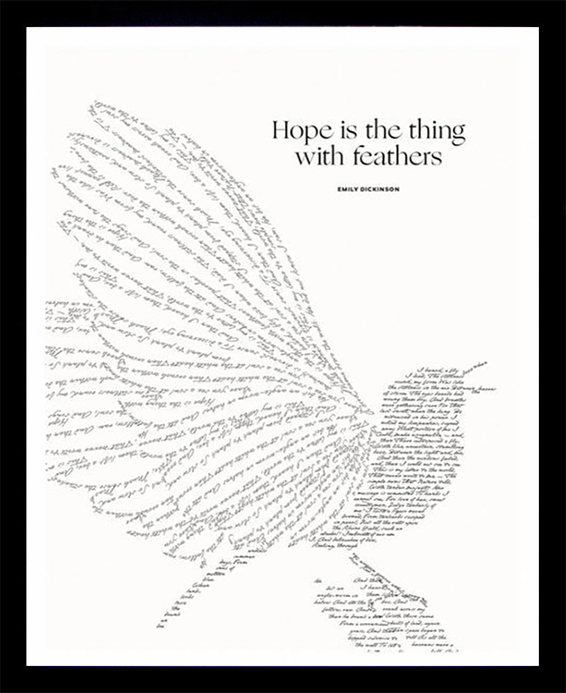 Emily Dickinson - Hope Black Box Frame