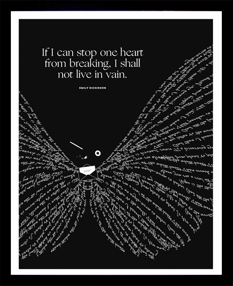 Emily Dickinson - Hearts Black Box Frame