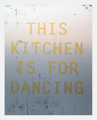 Aluminium Print: This Kitchen Is For Dancing Metallic White Frame