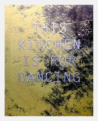 Aluminium Print: This Kitchen Is For Dancing Yellow White Frame