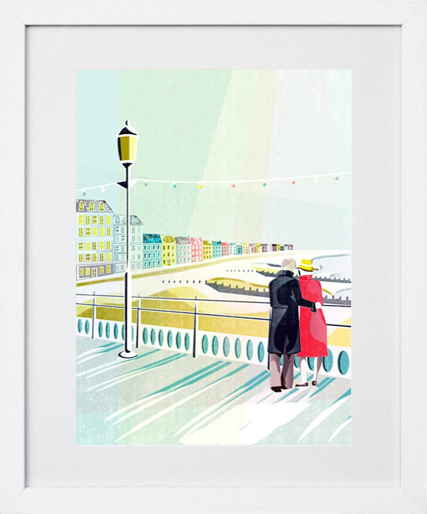 English Seaside, To The Sea Frame White 18x25