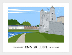 Co Fermanagh - Enniskillen Frame White 70x50