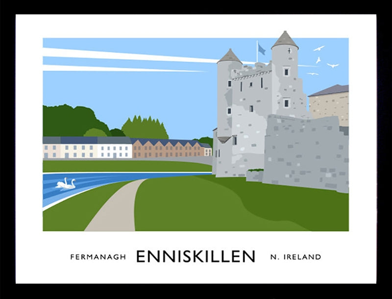 Co Fermanagh - Enniskillen Frame Black 70x50