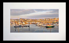 Co Down - Evening Sun Bangor Marina Flat Black Frame