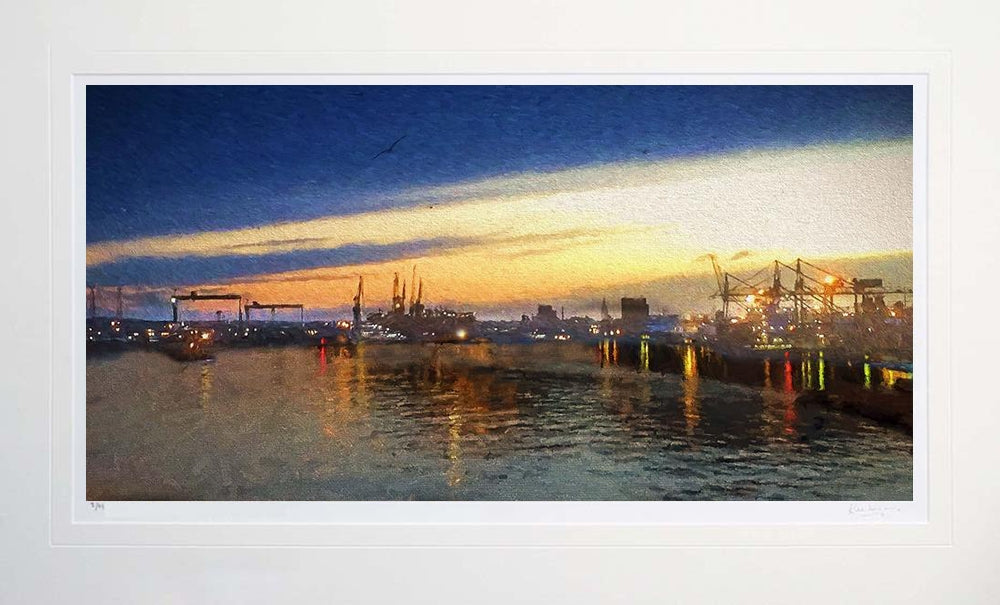 Belfast - Evening Arrival Unframed 95.5x59
