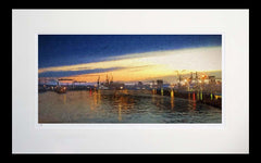 Belfast - Evening Arrival Frame Black Flat 71x45