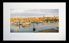 Co Down - Evening Bangor Marina Flat Black Frame