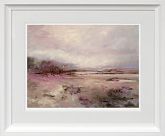 Print - Evening Light, Greyabbey Shore Chunky White Frame
