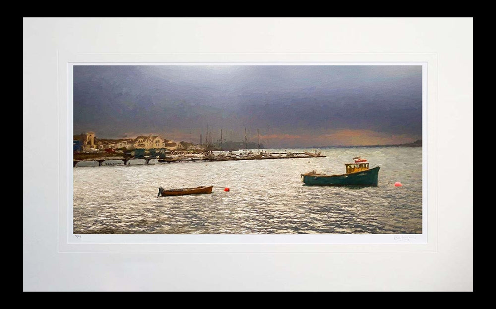 Co Down - Evening Light Portaferry Flat Black Frame