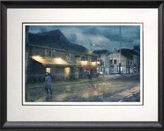 Co Down - Rain Series - Evening Rain, Holywood-76 x 45.5-Black Bevelled Frame