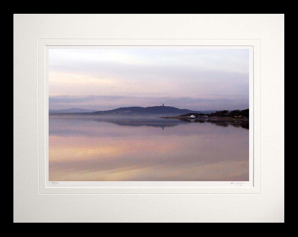 Co Down - Evening Still Strangford Near Mount Stewart Flat Black Frame