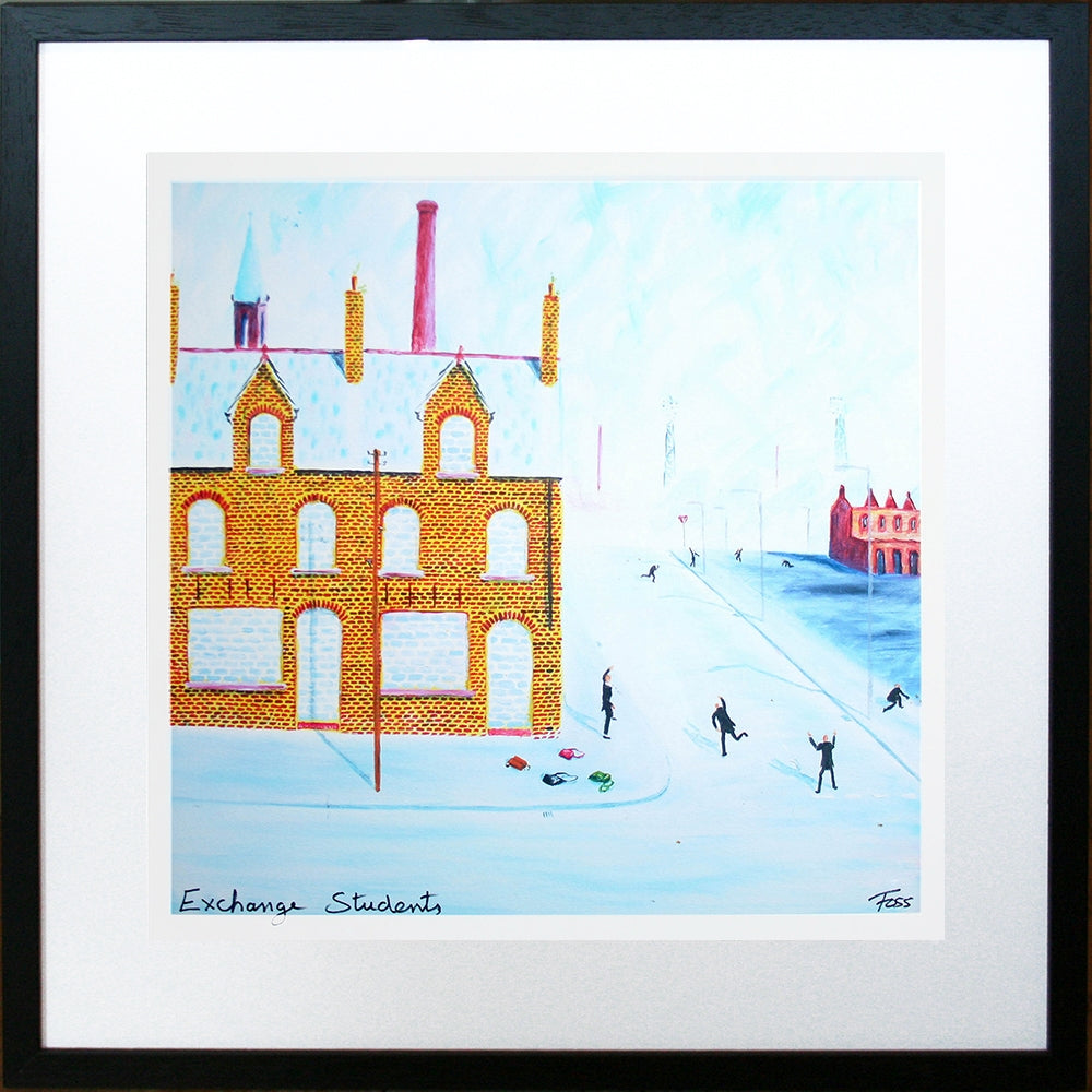 Exchange Students Framed 40 x 40