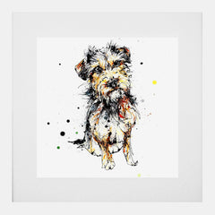 Print Open Edition Animals - Expectation-Available In One Size Only-White Box Frame (With Mount)