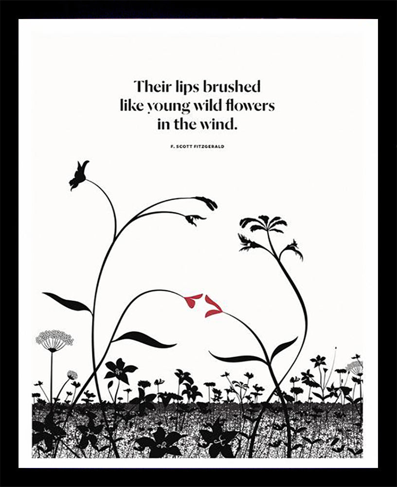 F. Scott Fitzgerald - Lips Black Box Frame