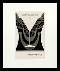 Postcard - F. Scott Fitzgerald Small Flat Black Frame