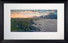Co Antrim - Fading Light, Dunluce Castle Black Scoop Frame