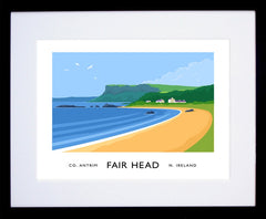 Co Antrim - Fair Head Frame Black 40x30 withmount