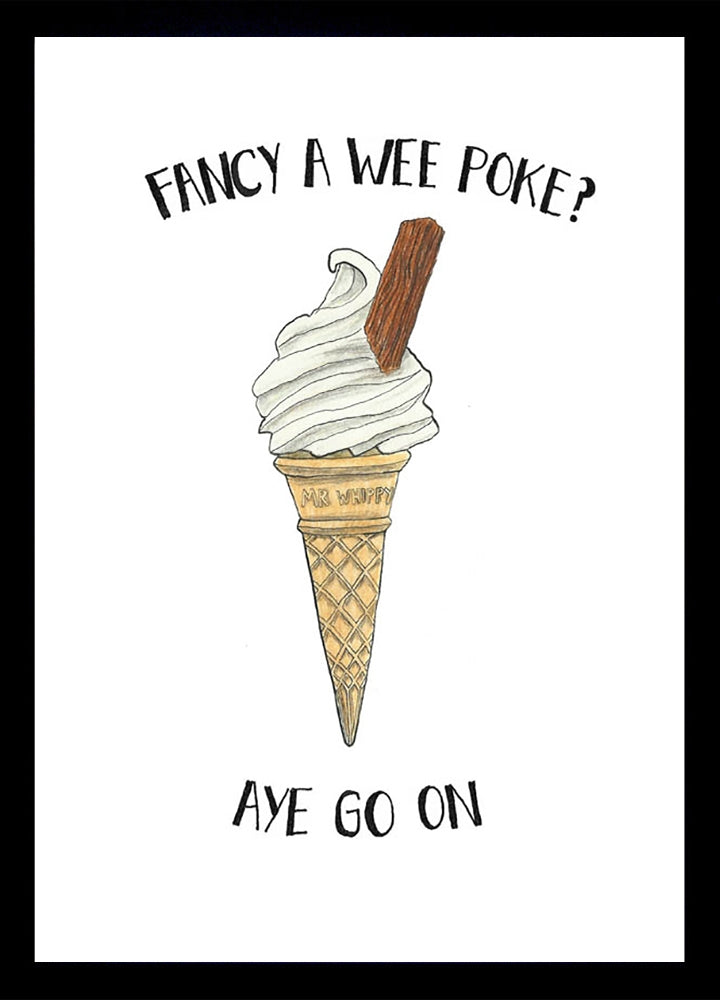 Food - Ice Cream A2 Frame Black