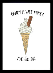 Food - Ice Cream A2 Frame Black