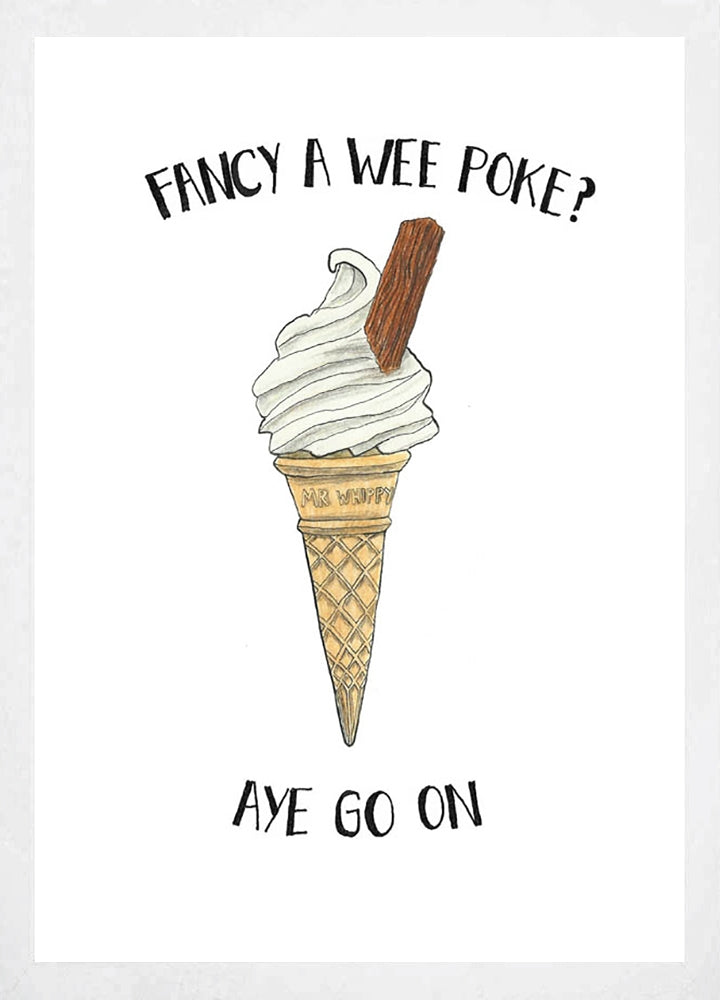 Food - Ice Cream A2 White Box Frame