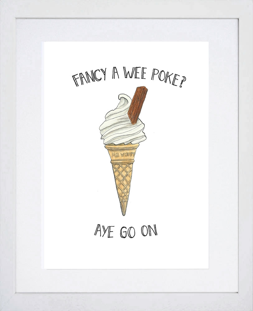 Food - Ice Cream-21 x 29.5 -White Box Frame
