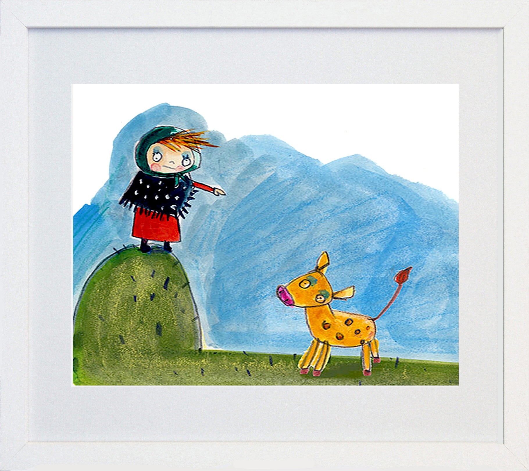 Farm Girl White Frame