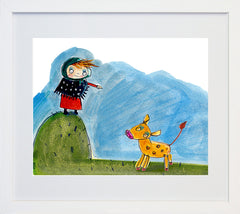 Farm Girl White Frame