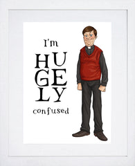 Father Ted - Father Dougal - Hugely Confused White Frame