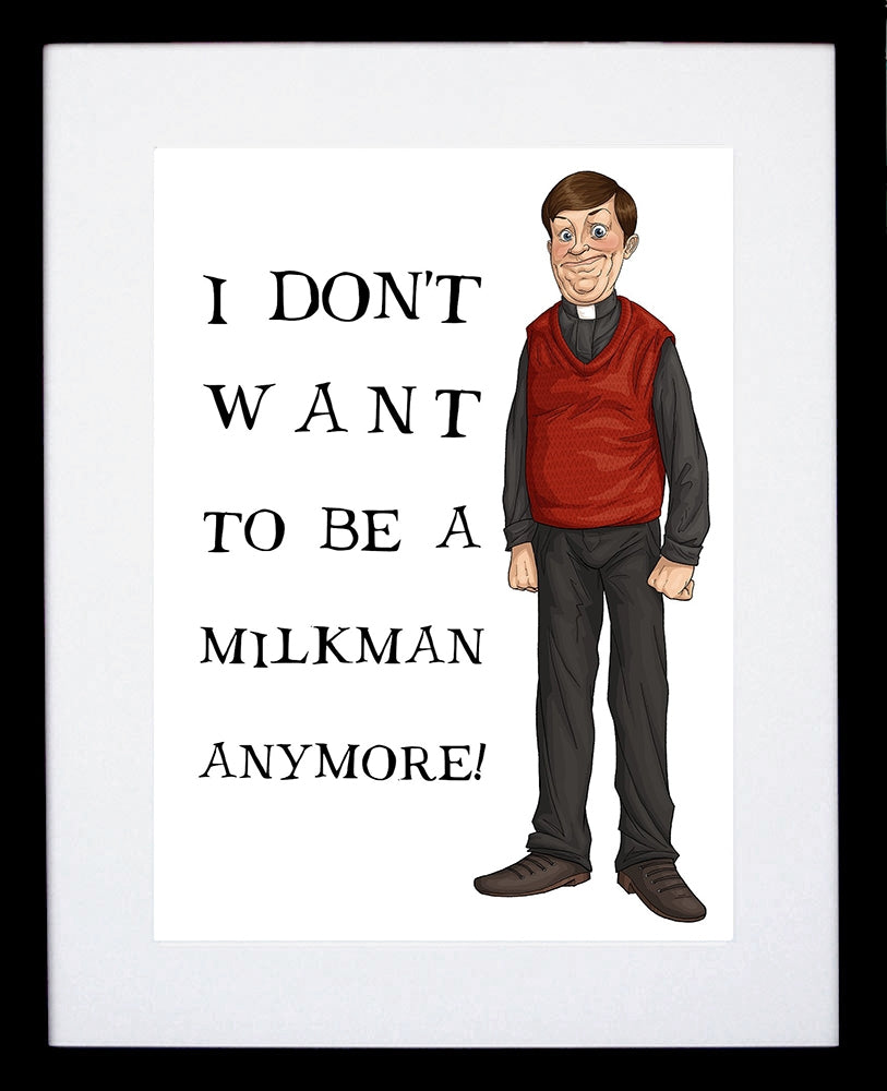 Father Ted - Father Dougal - Milkman Black Frame