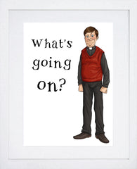 Father Ted - Father Dougal - What's Going On? White Frame