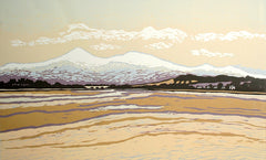 Linocut Print - Co Down February Snow, Dundrum