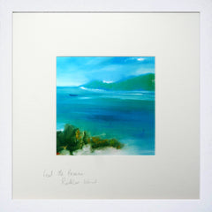 Print - Feel The Breeze, Rathlin Island White Frame